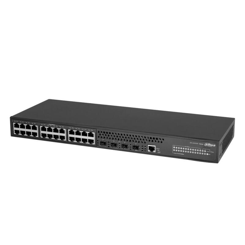 Dahua As5500-24gt4xf Switch 24 Puertos Gigabit + 4 Sfp+ 10gbps Manejable Layer3