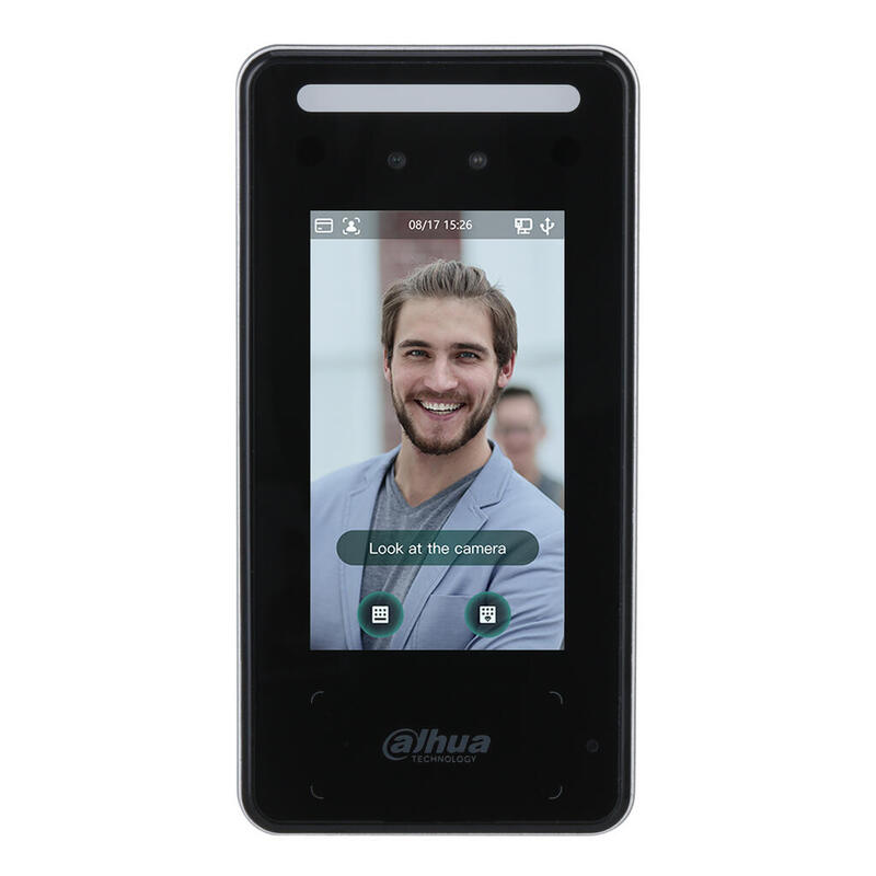Dahua Asi6213j-Mw-V1 Lector Autónomo Lcd 4.3" Táctil De Reconocimiento Facial+Pin+Tarjeta+Qr Wifi 2.4ghz Ip65