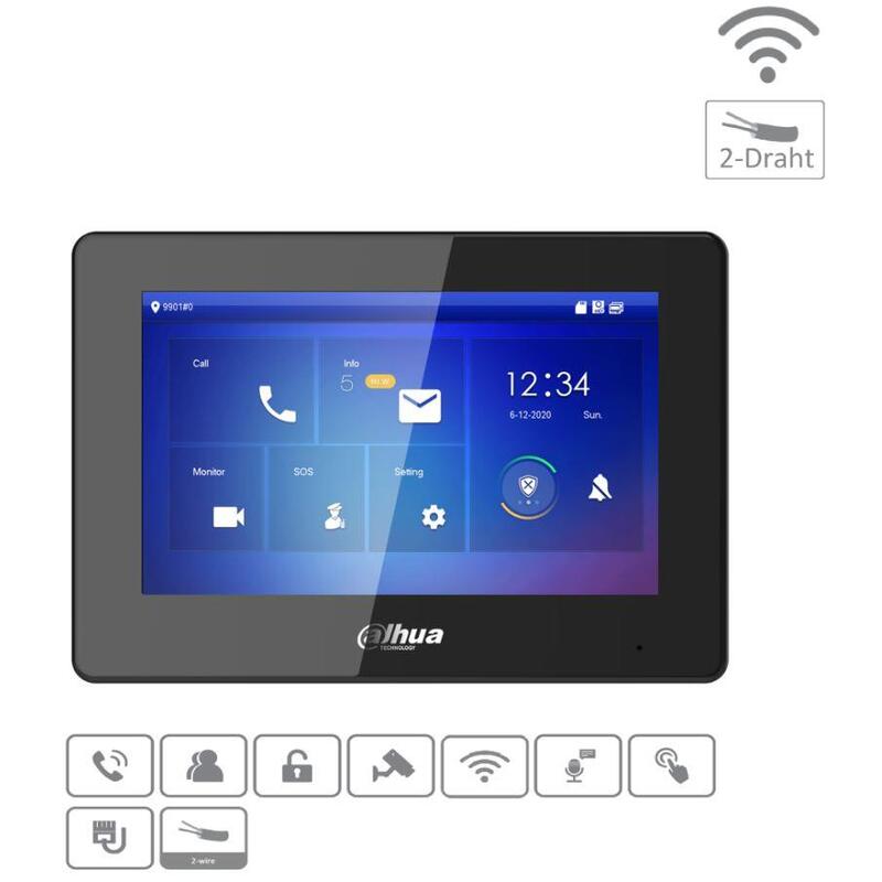 Dahua Dhi-Vth5422hb-W - Monitor - Hybrid - 2-Draht - Wi-Fi - Negro