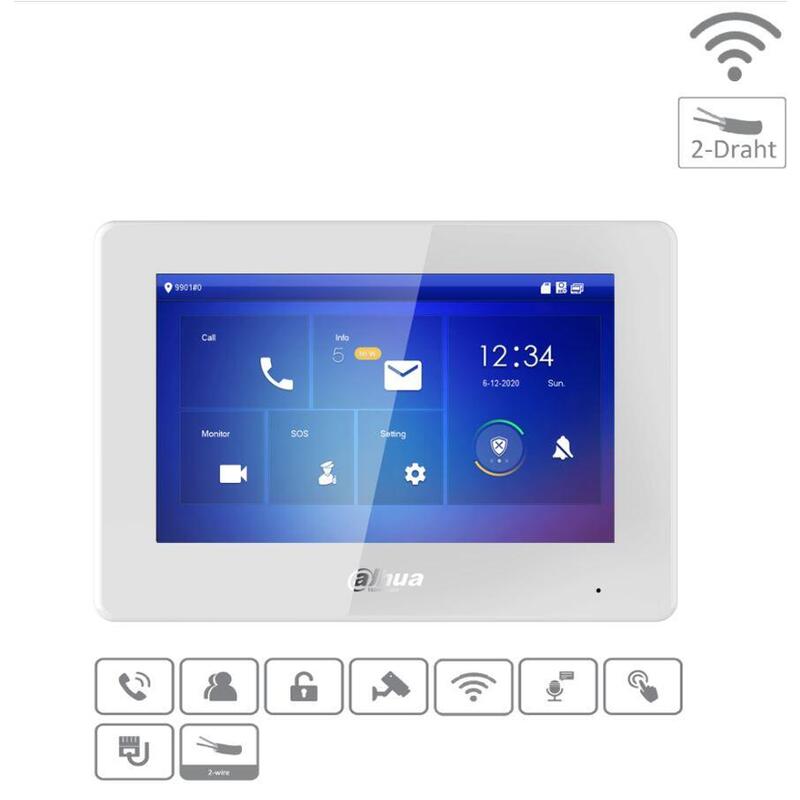 Dahua Dhi-Vth5422hw-W - Monitor - Hybrid - 2-Draht - Wi-Fi - Blanco