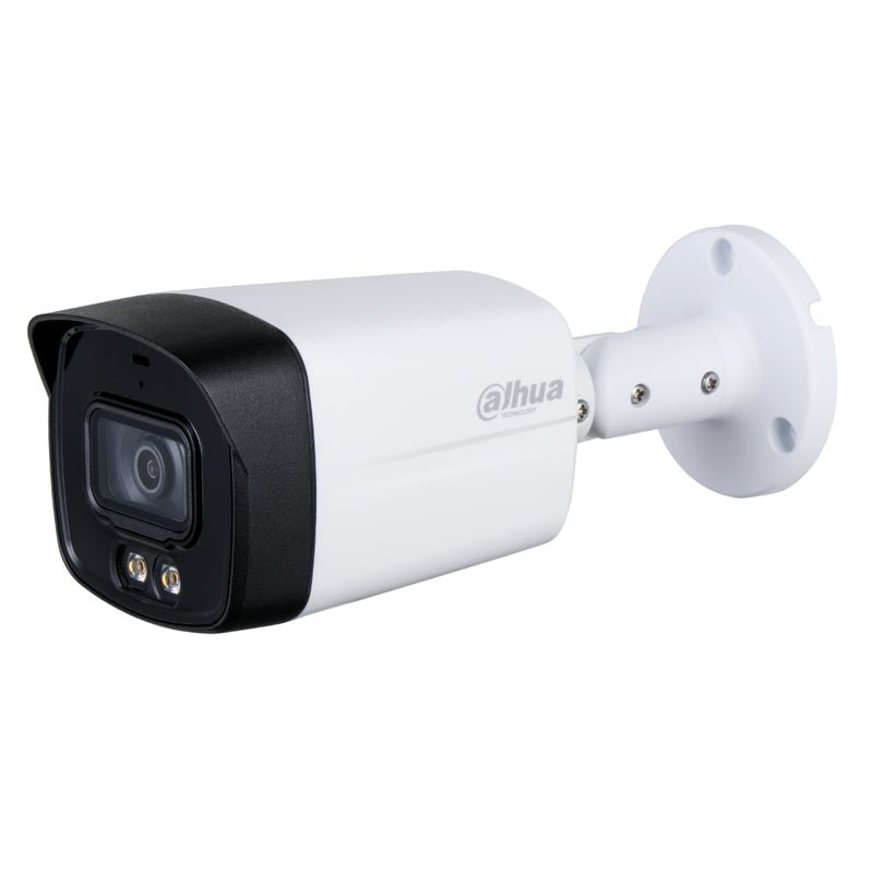 Dahua Hac-Hfw1239tlm-Led-0280b Tubular Hdcvi 4en1 2m 1080p Full Color 2.0 Starlight Led40m 2.8mm Ip67