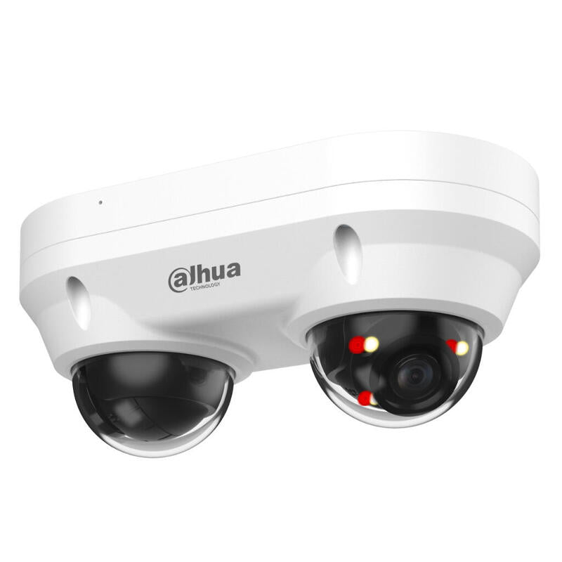 Dahua Ipc-Hdbw2449f-As-E2-Il-0280b Cámara Ip H265 2x4mp Dual-Directional Wdr Iluminación Dual Led20m/Ir30m 2.8mm Ip67 Ik10 Poe Audio Mic E/S Ai