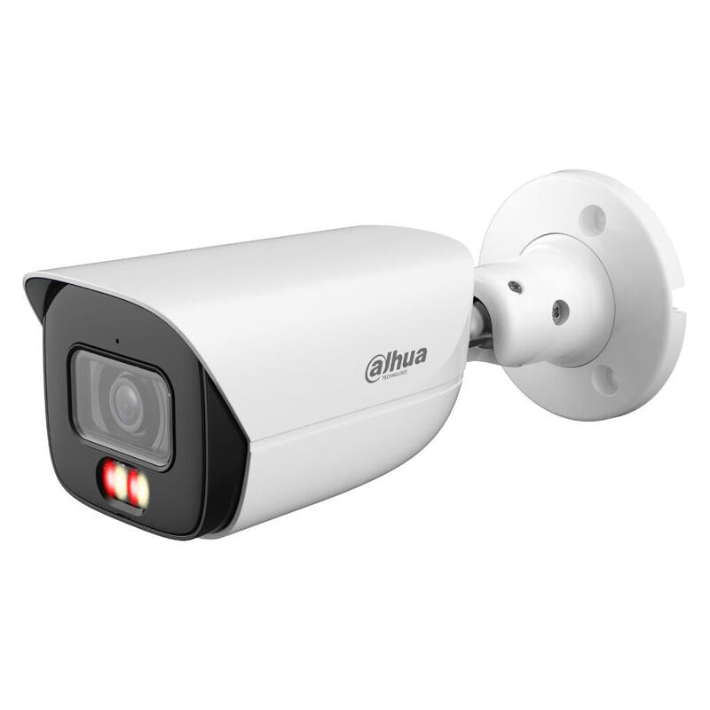 Dahua Ipc-Hfw3449e-S-Il-0280b Tubular Ip H265 4m Wdr Iluminación Dual Led50m/Ir50m 2.8mm Ip67 Poe Sd Mic Ai