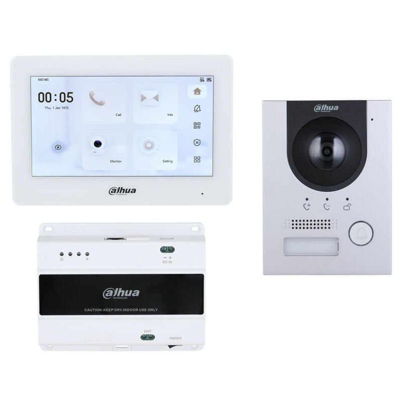Dahua Ktd01l-S3(S) Kit Videoportero 2-Hilos Ip Exterior Para Superfície + Monitor Interior