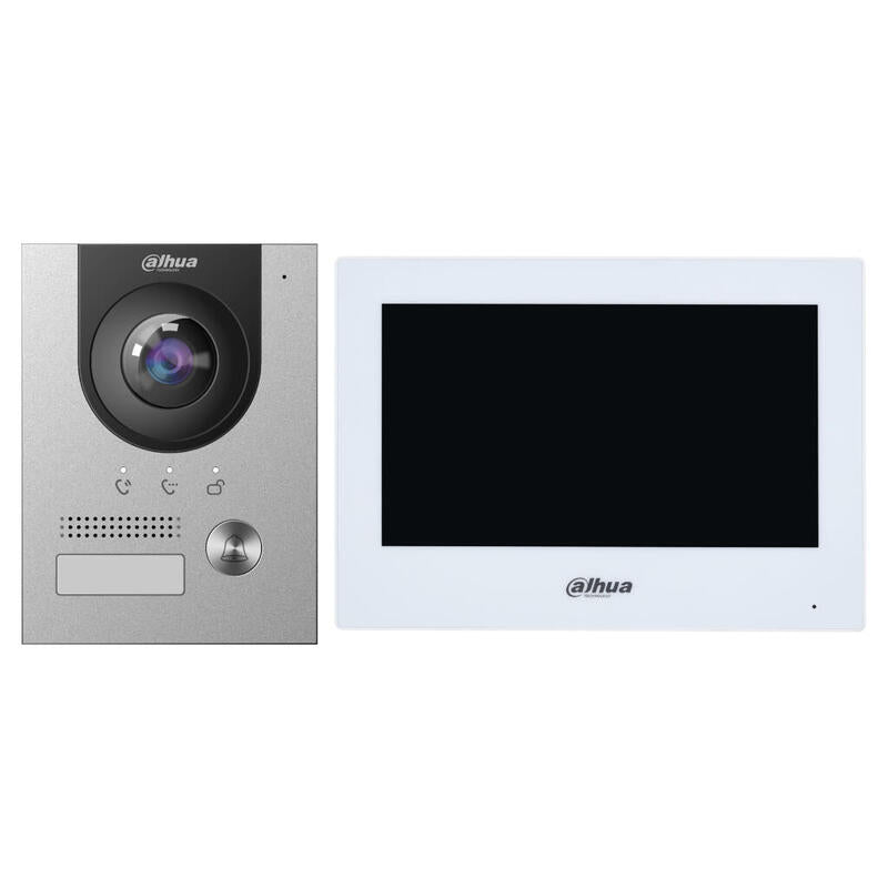 Dahua Ktd02(F) Kit Videoportero 2-Hilos Ip Exterior Para Insertar + Monitor Interior 2-Hilos Y Wifi