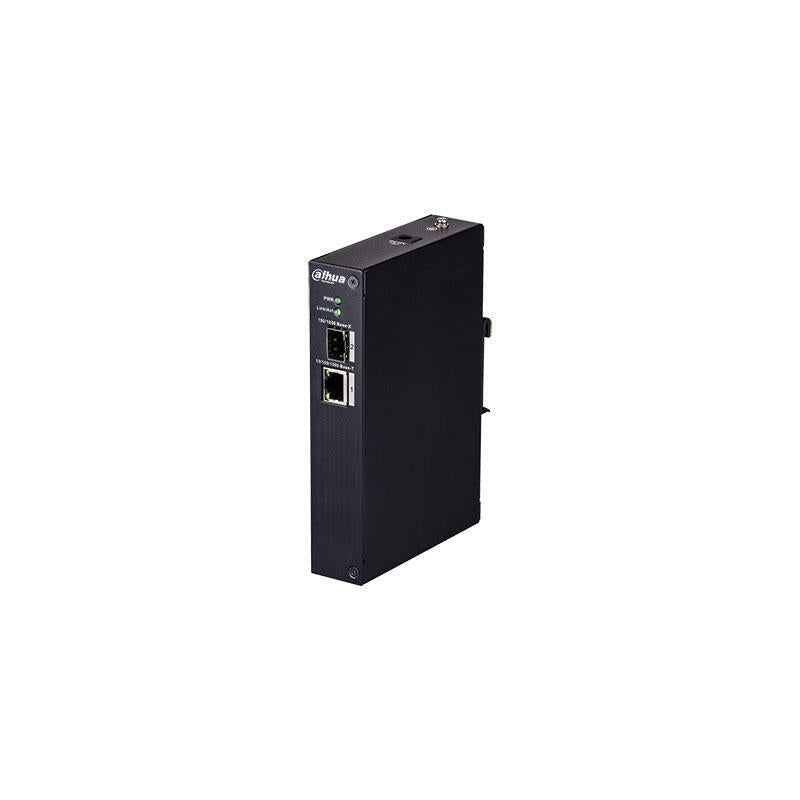 Dahua Pfs3102-1t Conversor De Medio Industrial 1 Puerto Gigabit + 1 Sfp Layer2