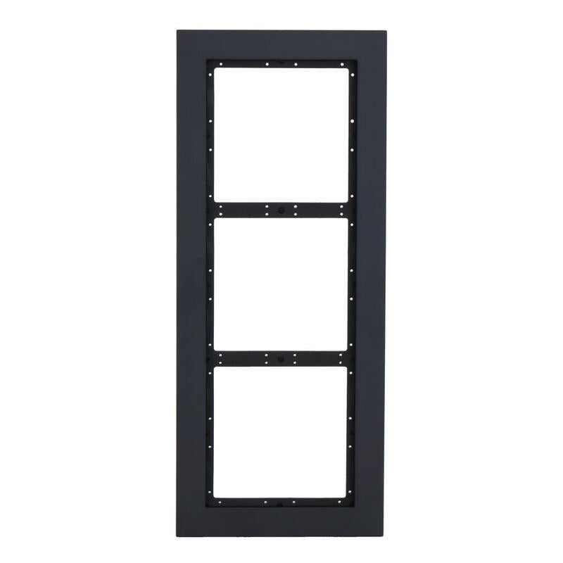 Dahua Vtm24p3 Marco Exterior Para 3 Módulos De Videoportero Dahua Para Serie Vto4202fb-X. Color Negro