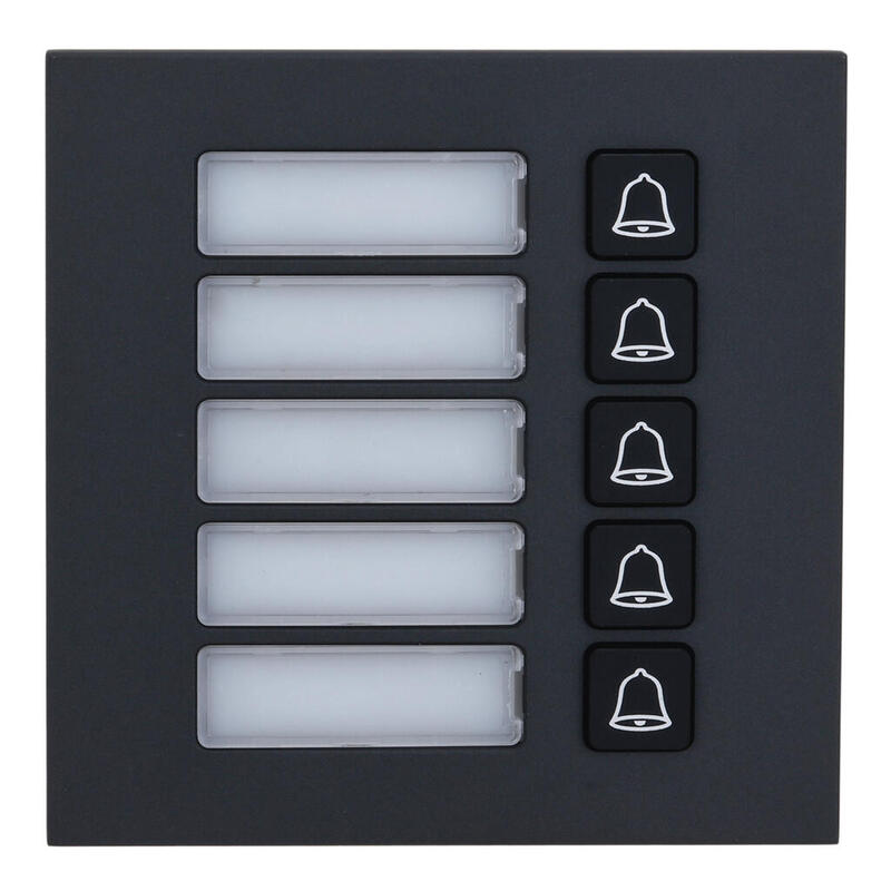 Dahua Vto4202fb-Mb5 Estación Exterior Modular Para Videoportero Ip Con 5 Botones Para Series Vto4202fb-X. Color Negro