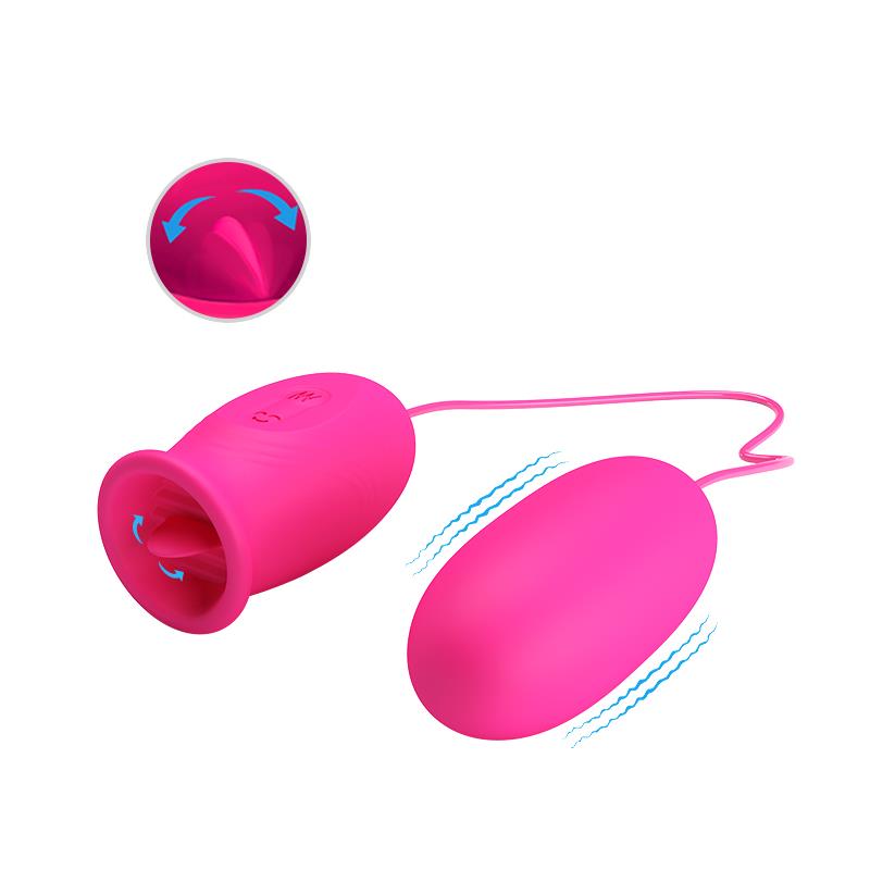 Pretty Love - Daisy Huevo Vibrador + Lengua Estimuladora De Clítoris Rosa