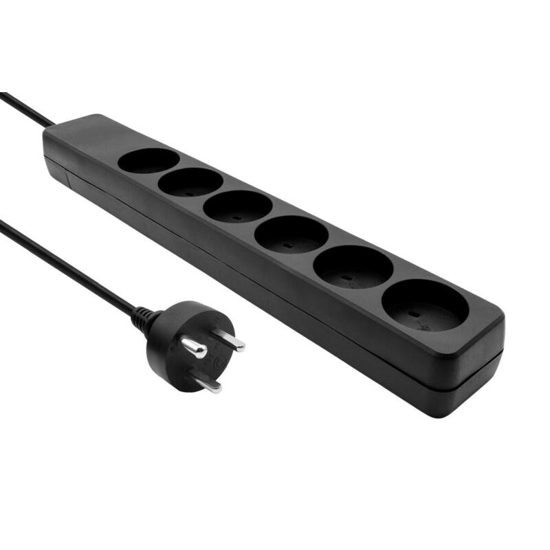 Danish It Power Strip 6-Way 5m Black