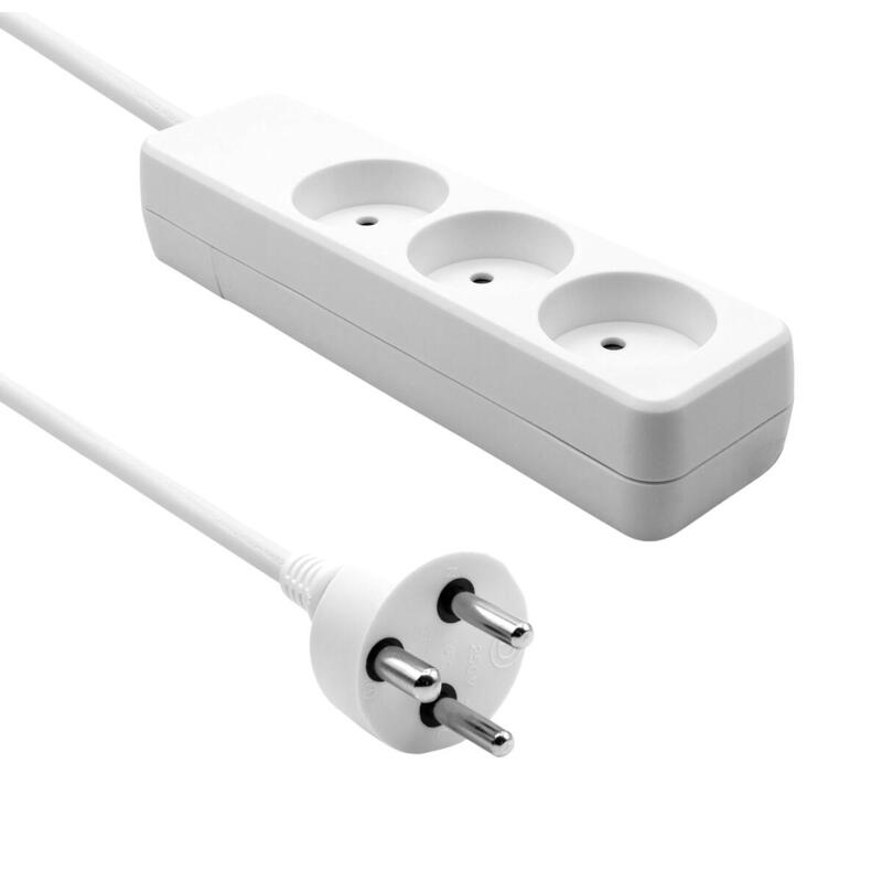 Danish Power Strip 3-Way 10m White