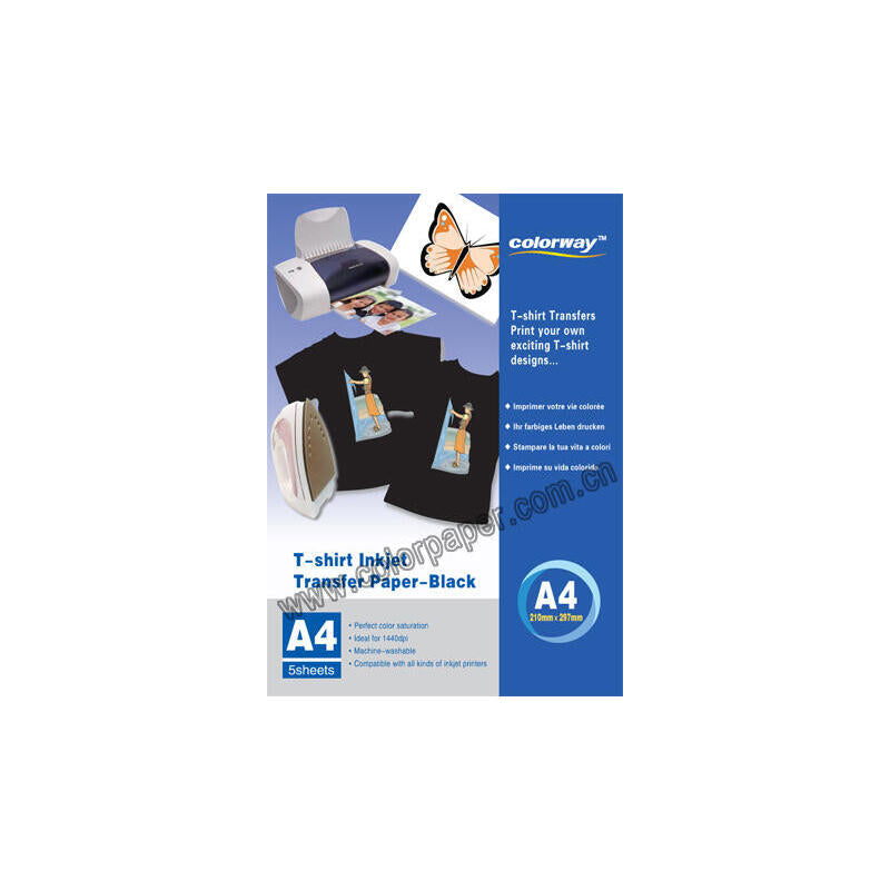 Dark T-Shirt Transfer Paper,120g/M2  A4 5 Fogli