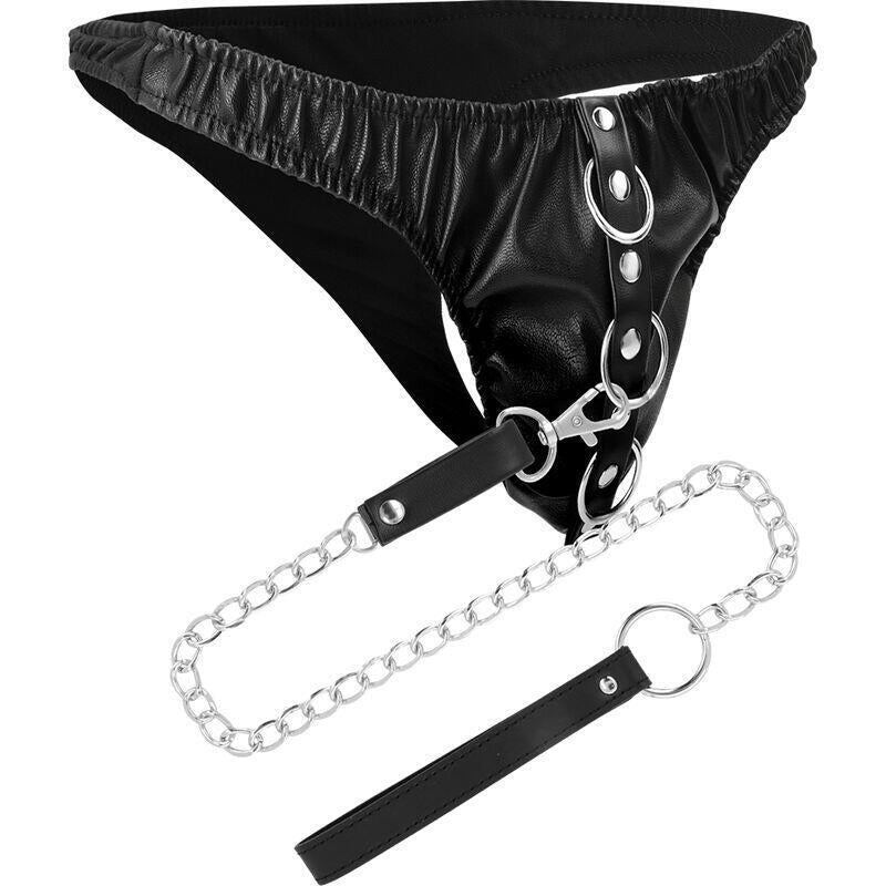 Darkness - Tanga De Sumisión Con Cadena Metal