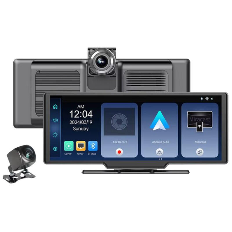 Dash Cam Sd102602 Pantalla Táctil Universal 10.26 Pulgadas Inalámbrico Carplay / Android Auto Con Cámara Trasera