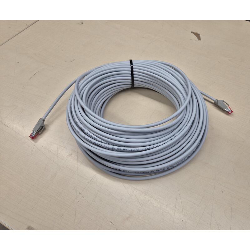 Dätwyler Cat. 6a Cable De Red Con 2 X Rj45 Macho (Hirose Tm21), Gris, 50 M