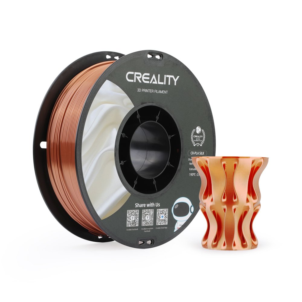 Cartucho 3d Creality Cr-Silk Filamento Pla Rojo Cobre1 Kg, 1,75 Mm, En Rollo 3301120002