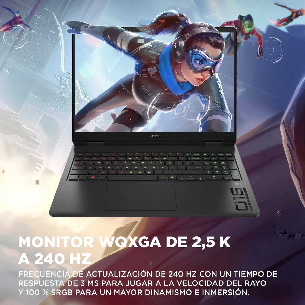 Portátil Hp Omen 16-Am0030ns 16" Intel Core Ultra 7 255h 32gb 1tb Ssd Rtx 5060 Fhd 144hz Freedos