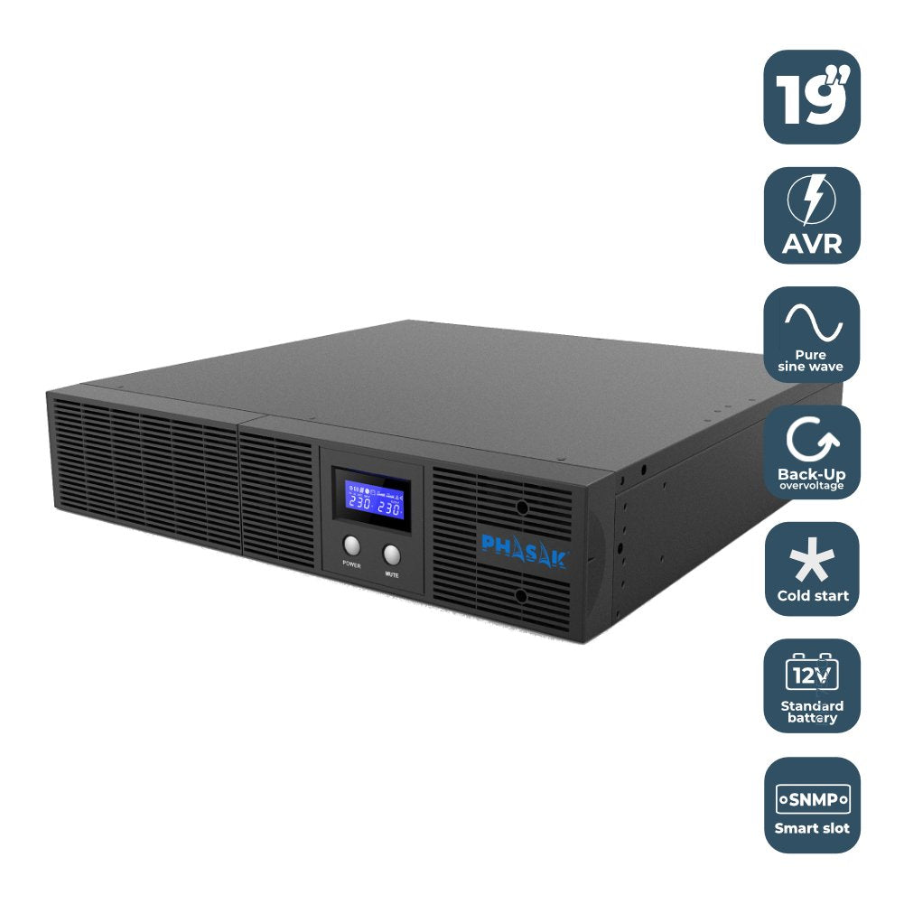 Sai Línea Interactiva Phasak Protekt Rack 1260va-720w 4 Salidas Formato Rack