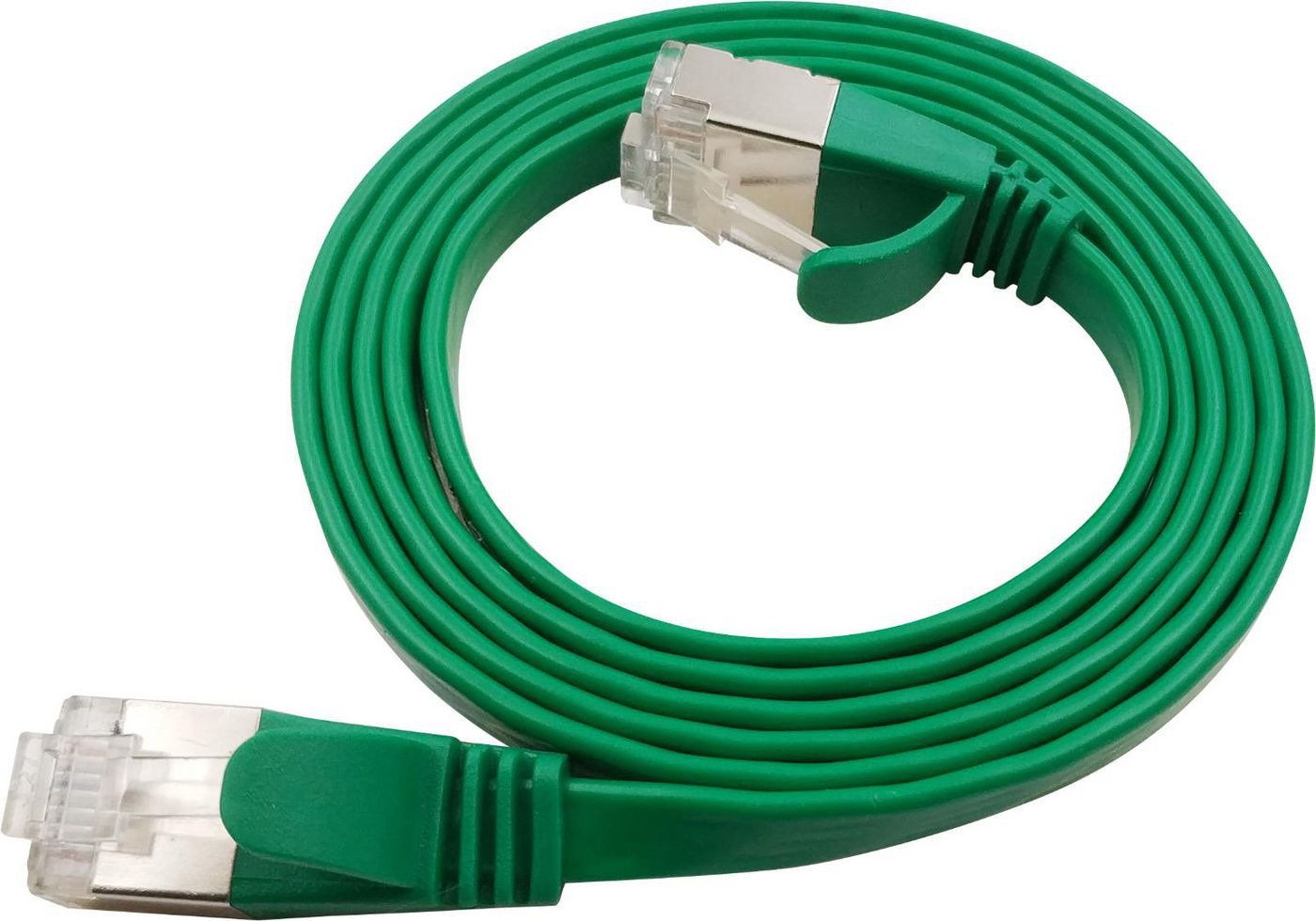 Flat U/Ftp Cat6a Green 2m Awg 32/7, Pvc, 1 85x6mm Stp-Fl6a-00200-Gr