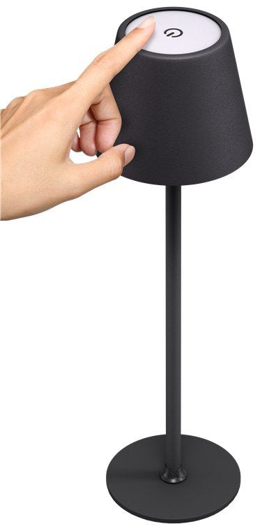 Lámpara De Mesa Led Inalámbrica, Tamaño M, 37 Cm, Negra
Con Control Táctil, 170 Lm, Luz Blanca Cálida (3000 K) Regulable