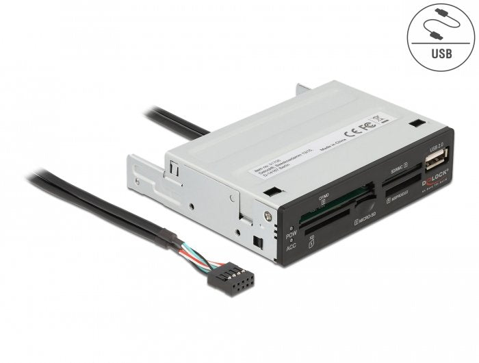 Lector De Tarjetas Interno Delock 3.5" Usb 2.0 5 Slot + 1 X Usb 2.0 Typ-A Hembra