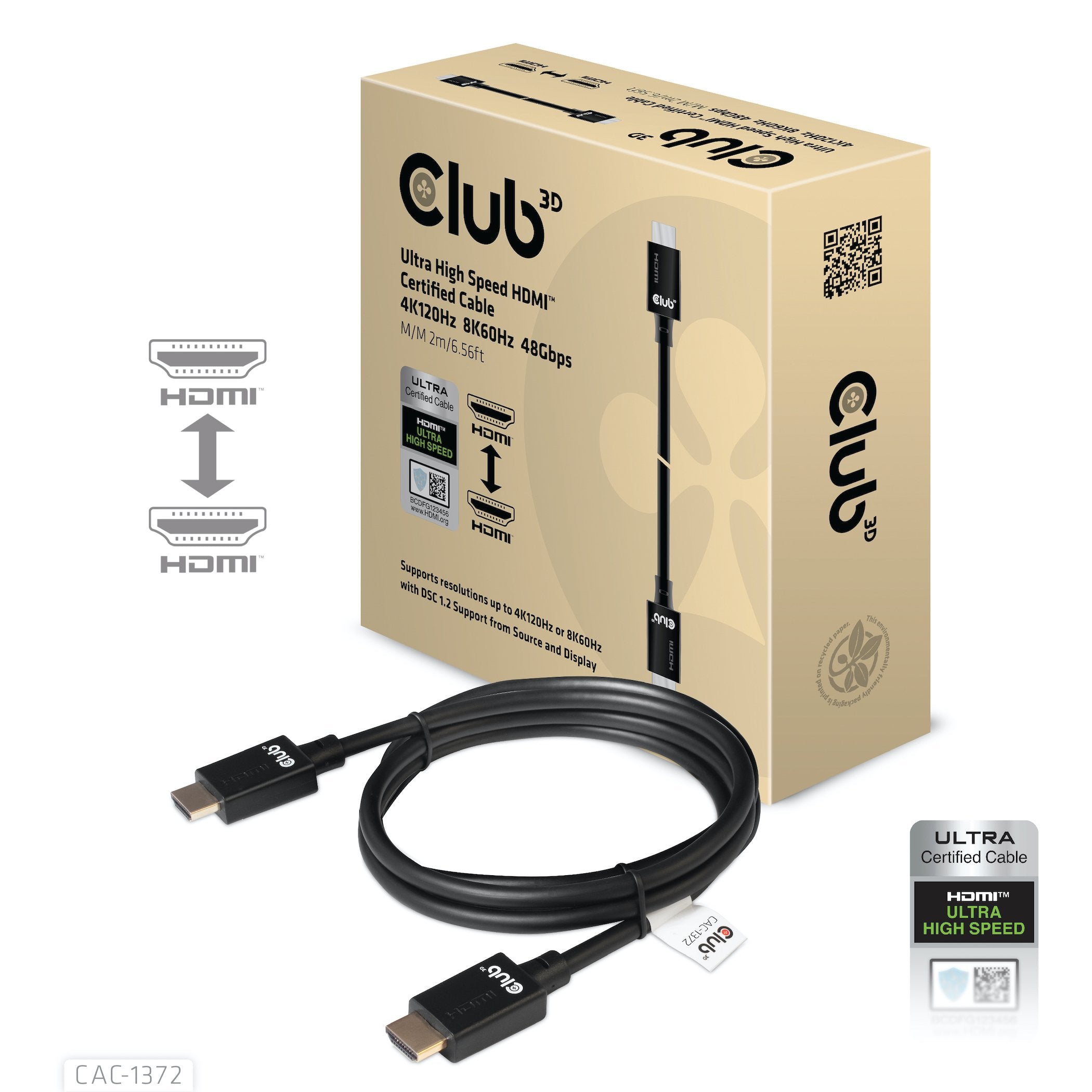EAN 8719214471156 - CLUB3D CAC-1372 cable HDMI HDMI tipo A (Estándar) Negro imagen 1