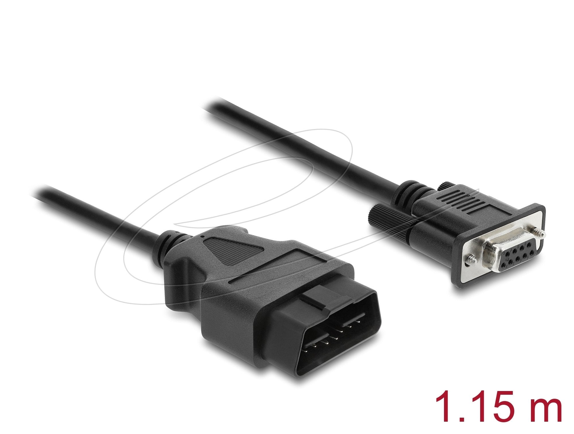 Delock Adaptadorkabel Obd-2 Macho Auf Sub-D 9 Pin Hembra Con Tornillos 1,15 M