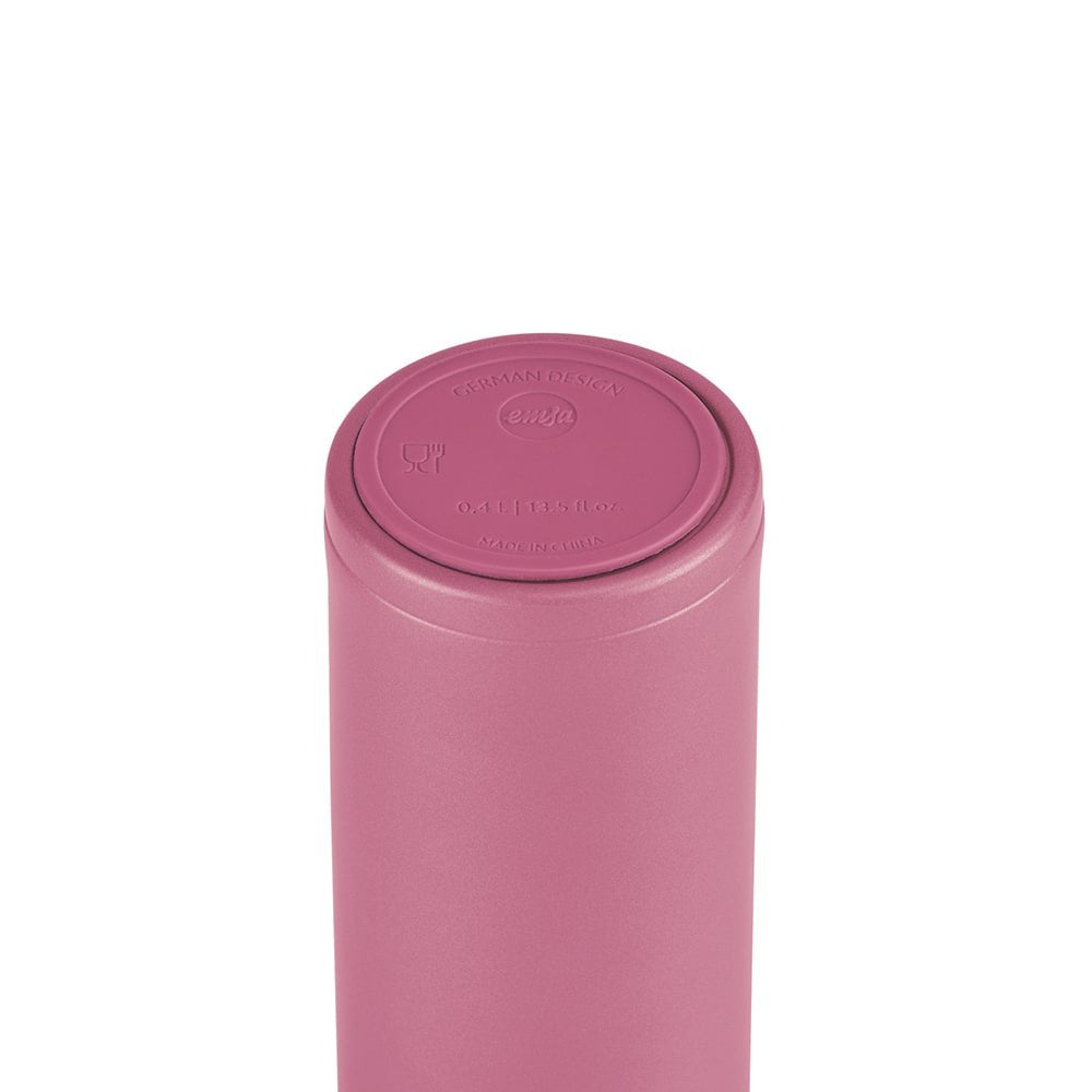 Emsa Travel Mug Taza Térmica Ligera 0,4 Litros Rosa, Tapa Abatible N2151100