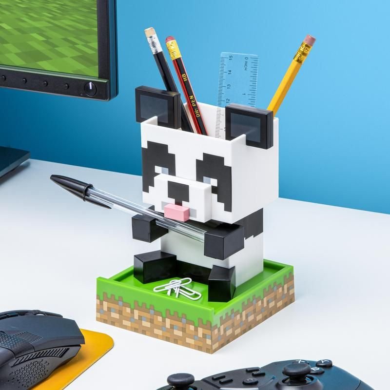 Figura Panda Minecraft - Organizador Escritorio