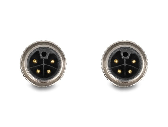 Delock M12 Cable L-Kodiert 4 Pin Stecker Zu Stecker Pur Schleppkettentauglich 1 M Schwarz