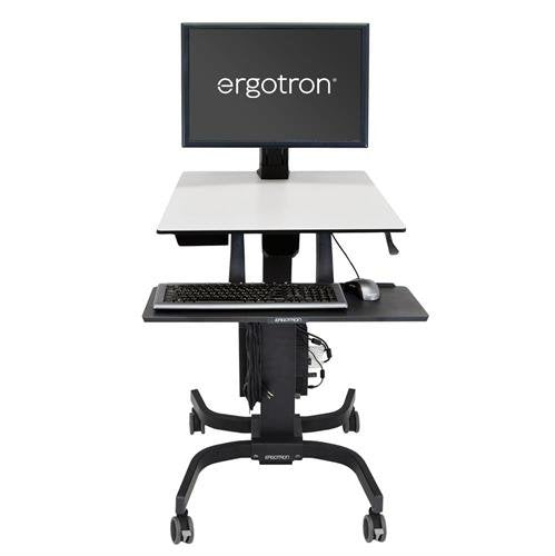 EAN 698833015966 - Ergotron WorkFit-C, Single HD Sit-Stand Workstation Negro, Gris Carro multimedia imagen 1