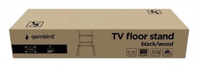 Soporte Gembird Tvs-86f-01-Bk Para Tv (86") Negro, Madera