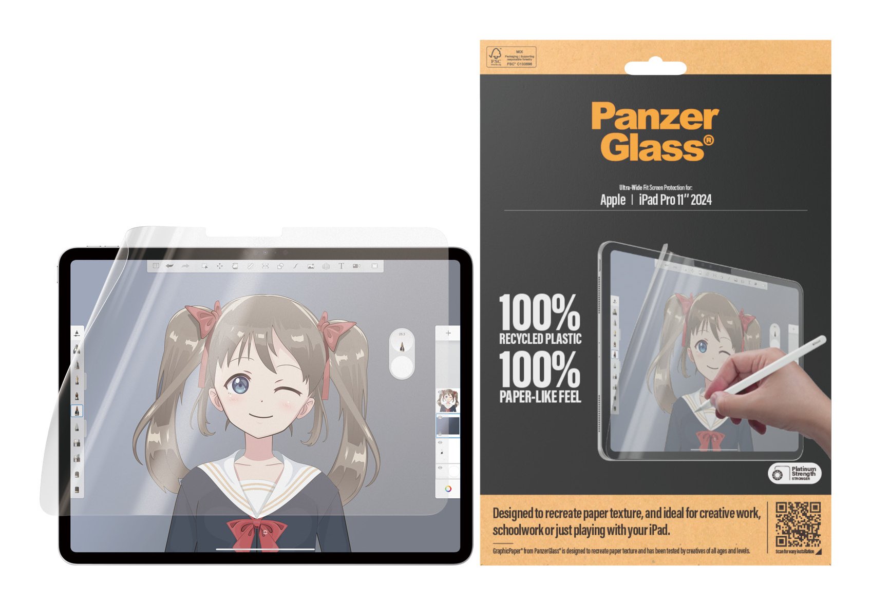 EAN 5711724028328 - PanzerGlass ® GraphicPaper® Screen Protector iPad Pro 11'' (2024-2025) | Ultra-Wide Fit Protector de pant imagen 2