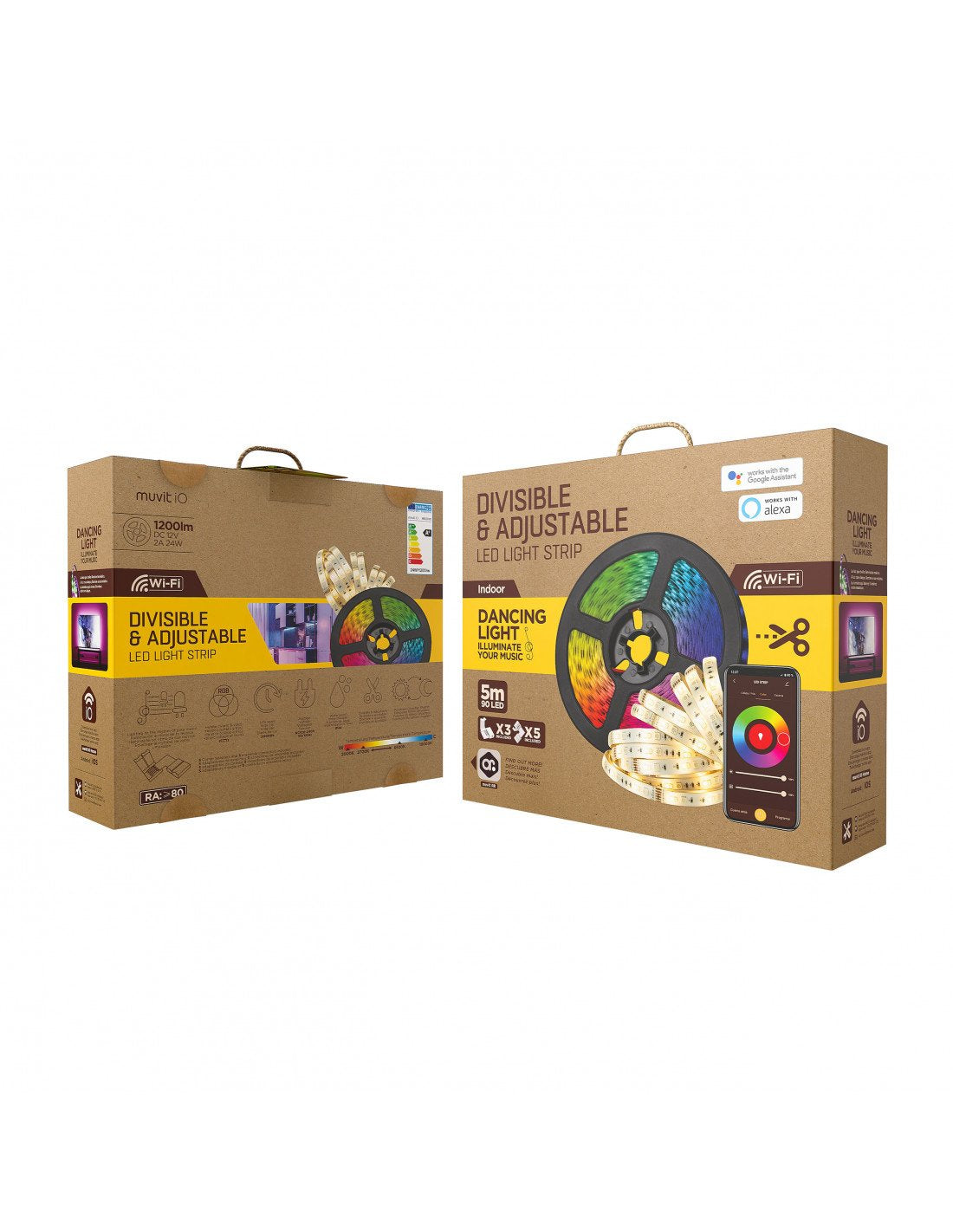 Tira Led Muvit Io Miolst002 5m 24w Color Rgb+Cct Regulable Wifi