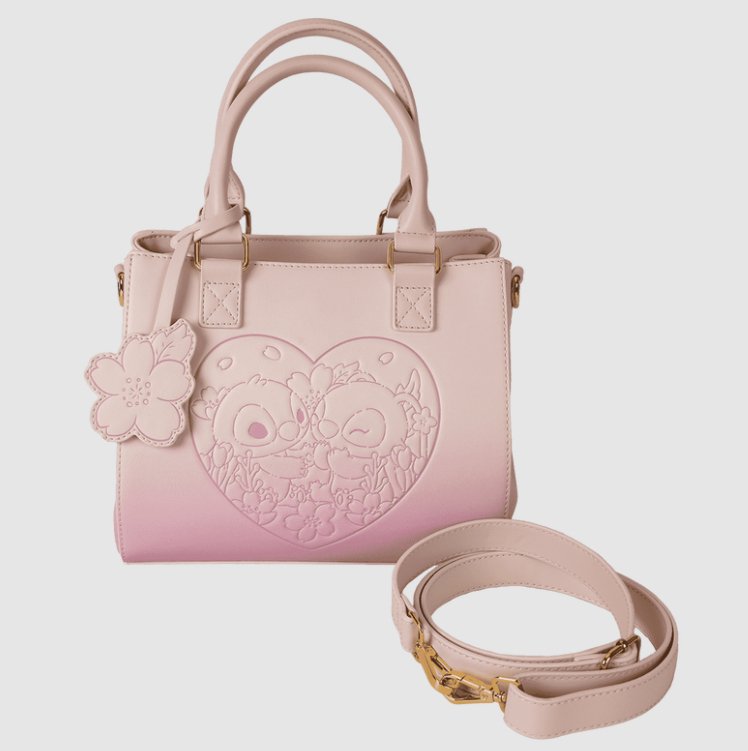 EAN 0671803539884 - Loungefly Stitch & Angel Cherry Blossom Heart Poliuretano (PU) Rosa Chica Bandolera imagen 9