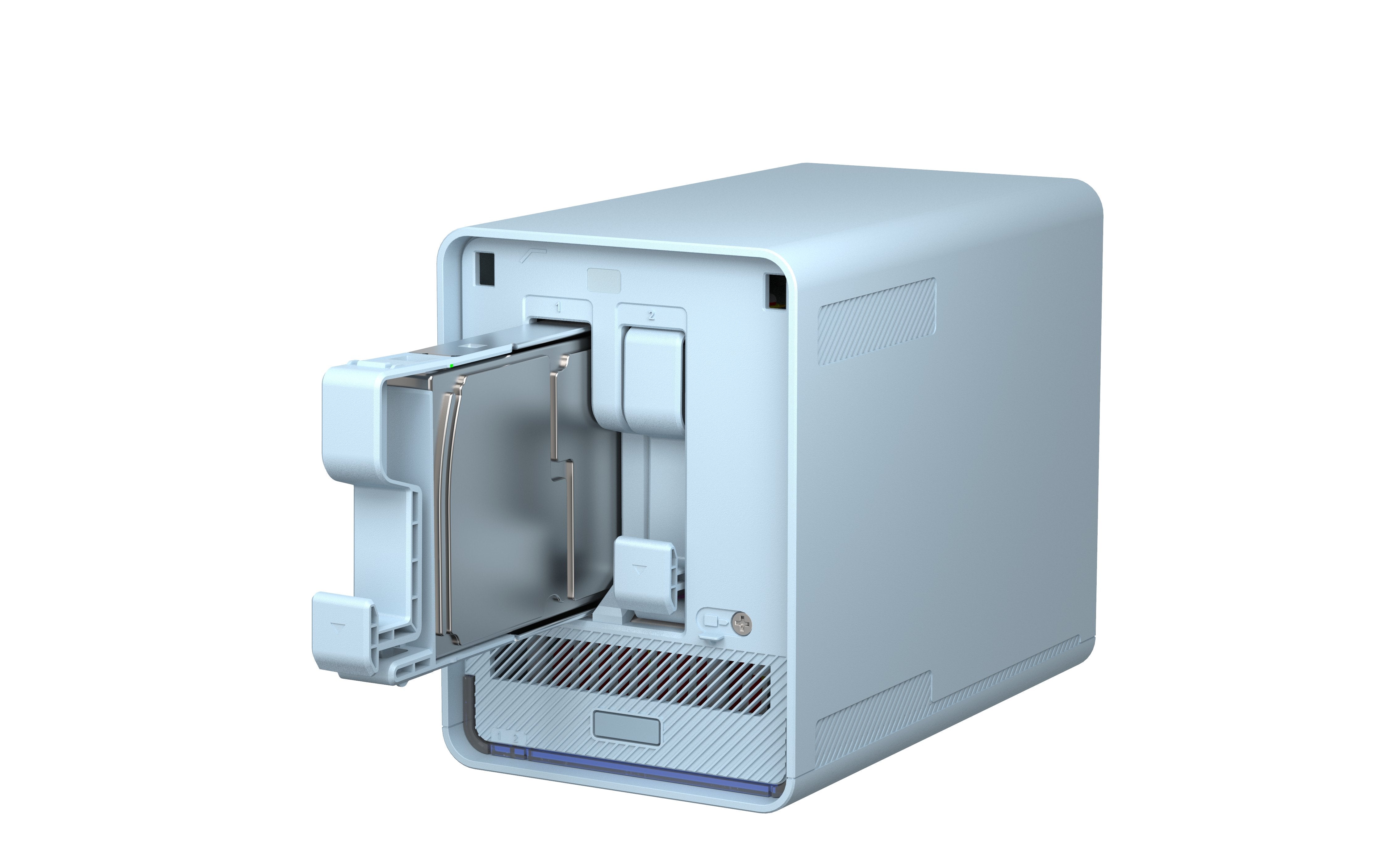 EAN 4713213518243 - QNAP QMiroPlus-201W NAS Escritorio Intel® Celeron® J4125 4 GB DDR4 0 TB QNAP Turbo System Azul imagen 3