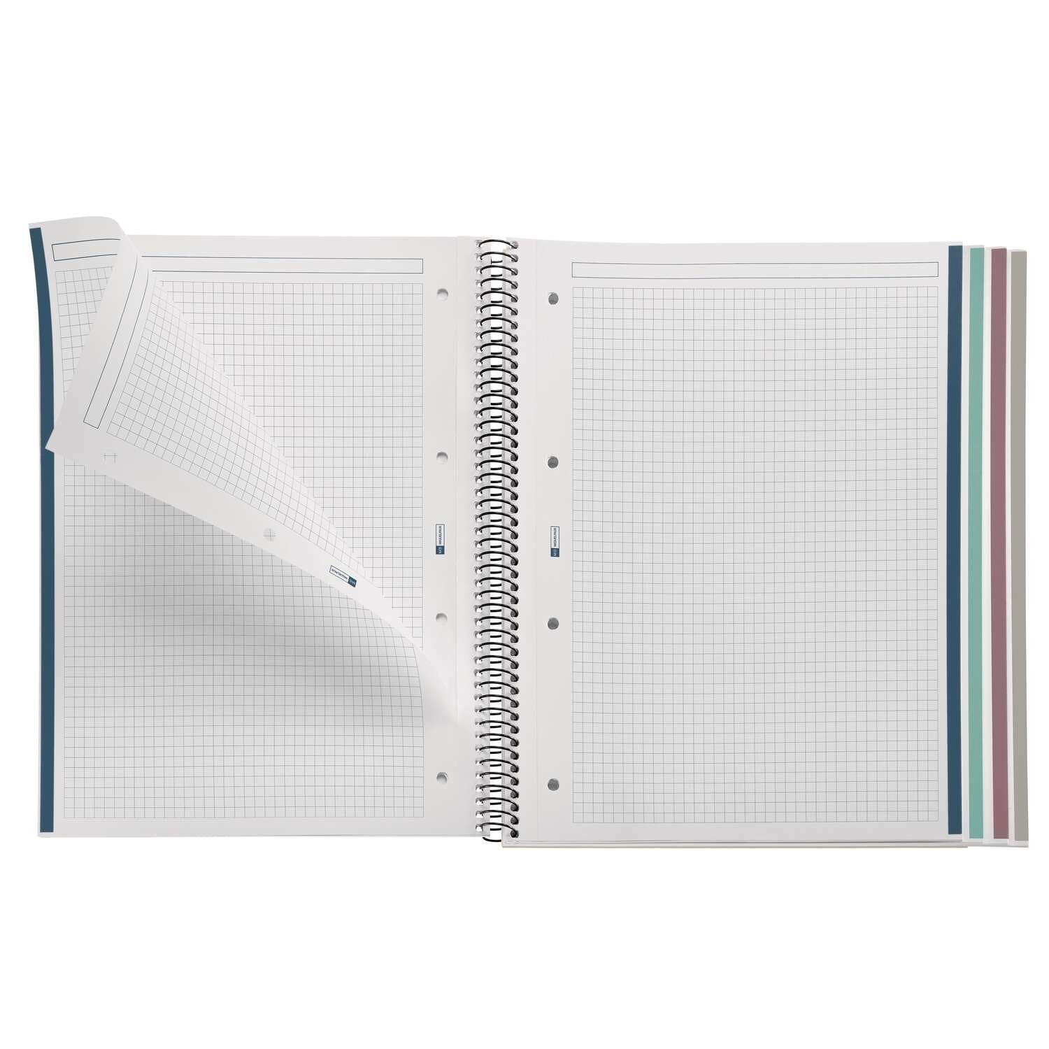 Libreta Espiral A4 120 Hojas Microperforadas 4 Taladros Note Book 4 Reciclado Gris Miquel Rius