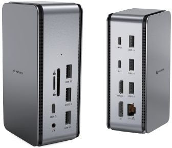 EAN 5704174646310 - eSTUFF ES623015 base para portátil y replicador de puertos Alámbrico USB4 Aluminio, Negro imagen 1