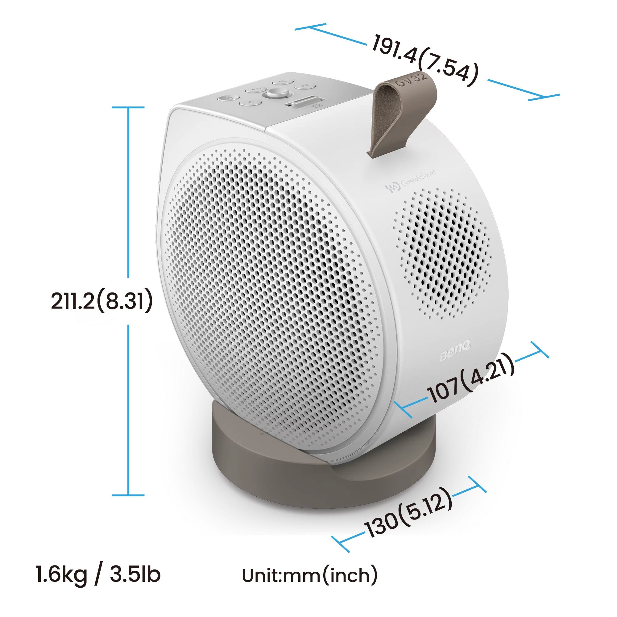 EAN 4718755097461 - BenQ GV32 500 lúmenes ANSI DLP 1080p (1920x1080) Blanco imagen 5