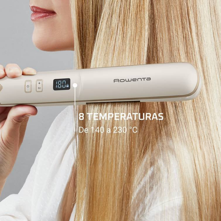 Rowenta Sf4633f0 Express Shine Hair Straightener, Beige