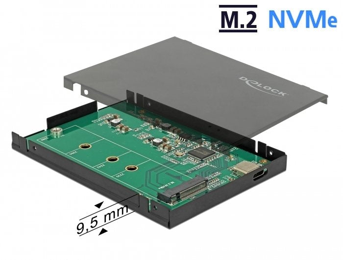 EAN 4043619426096 - DeLOCK 42609 caja para disco duro externo Caja externa para unidad de estado sólido (SSD) Negro M.2 imagen 2