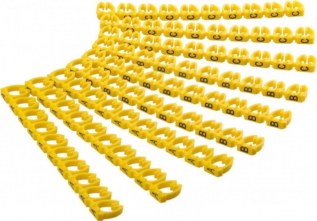 Goobay 72518 Soporte Para Manguito De Identificación De Conductor Amarillo Pvc 90 Pieza(S)