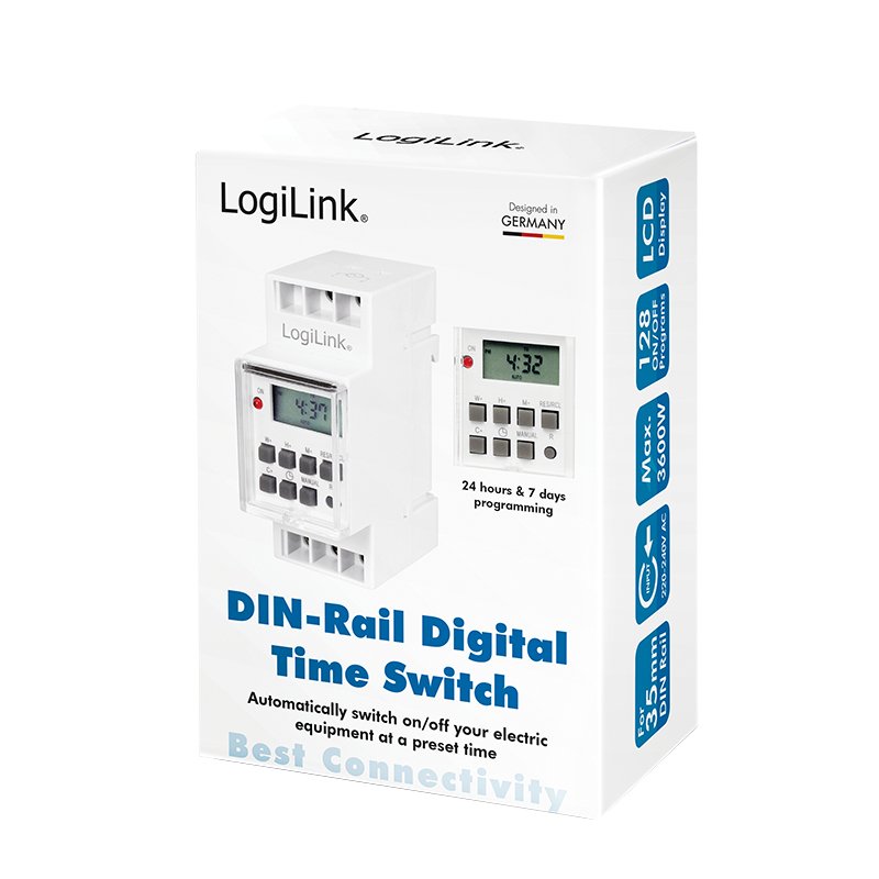 EAN 4052792054552 - LogiLink ET0010 contador eléctrico Blanco Programador eléctrico diario/semanal imagen 6