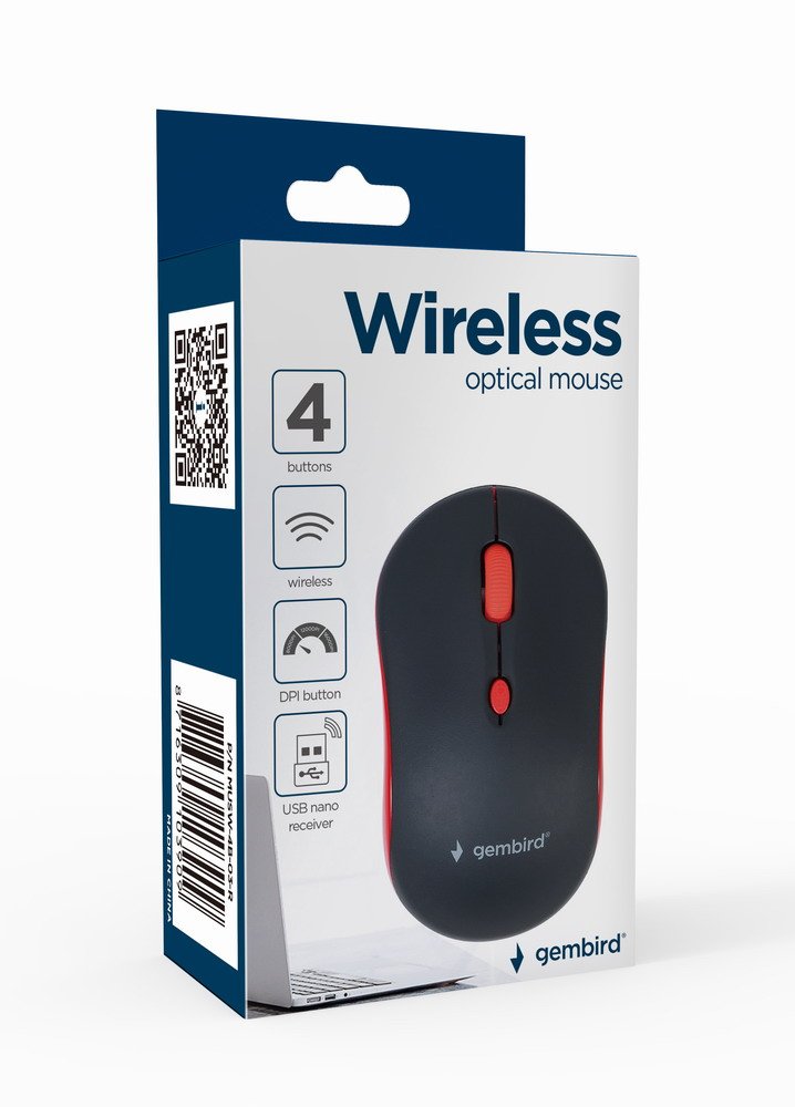 EAN 8716309103909 - Gembird WIRELESS OPTICAL MOUSE MUSW-4B-03-R 1600DP - Maus ratón Oficina Ambidextro RF inalámbrico Óptico imagen 2