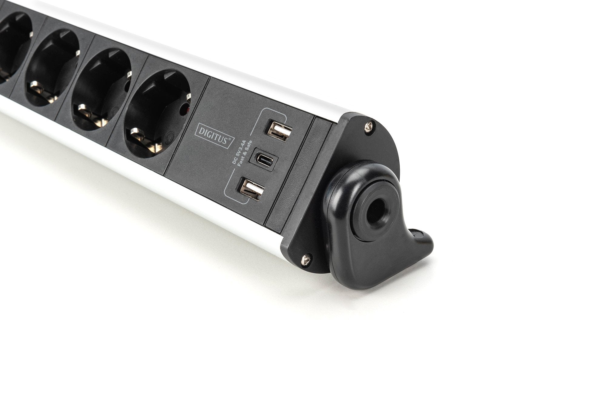EAN 4016032487012 - Digitus DA-70624 base múltiple 1,5 m 6 salidas AC Interior Negro, Plata imagen 4