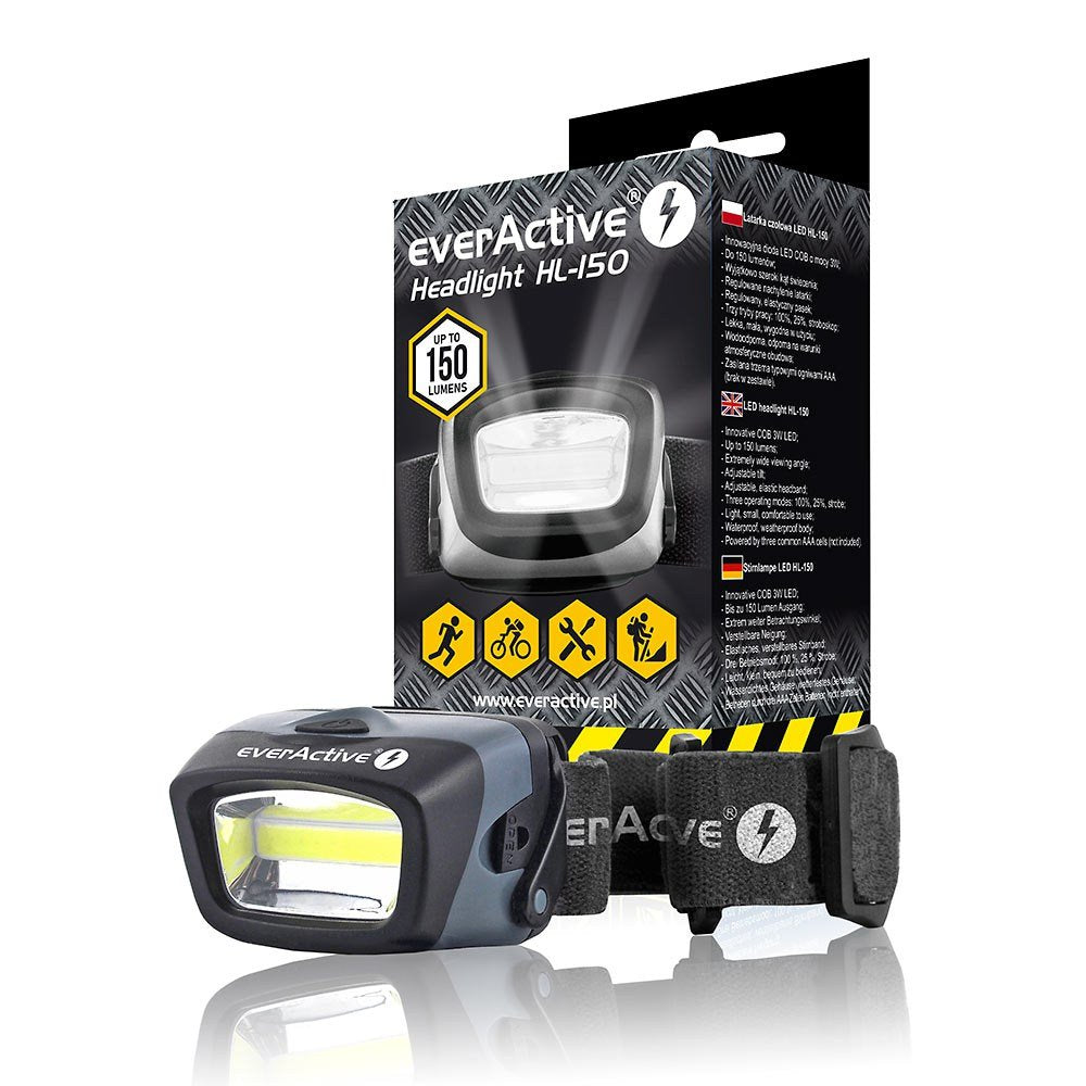 Linterna Frontal Led Everactive De 150 Lúmenes Hl150