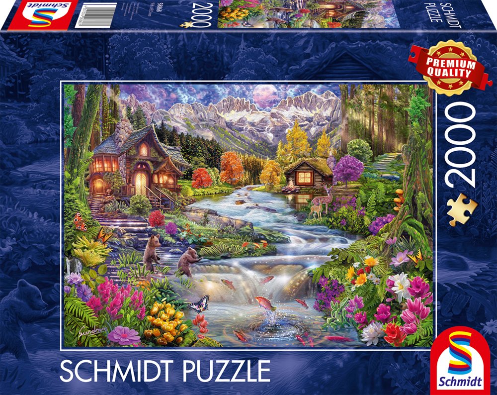Schmidt Games Riveridyll En Las Montañas, Rompecabezas 1000 Partes 58868