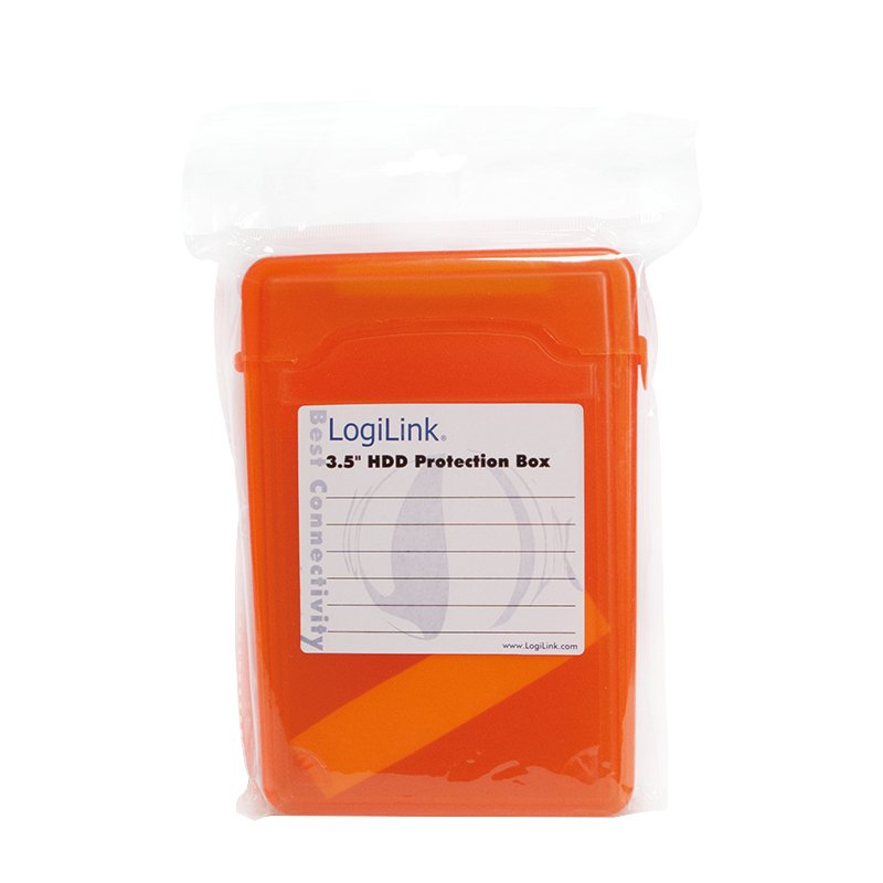 Funda De Protección De Disco Duro Logilink Para Disco Duro De 3,5 ", Naranja