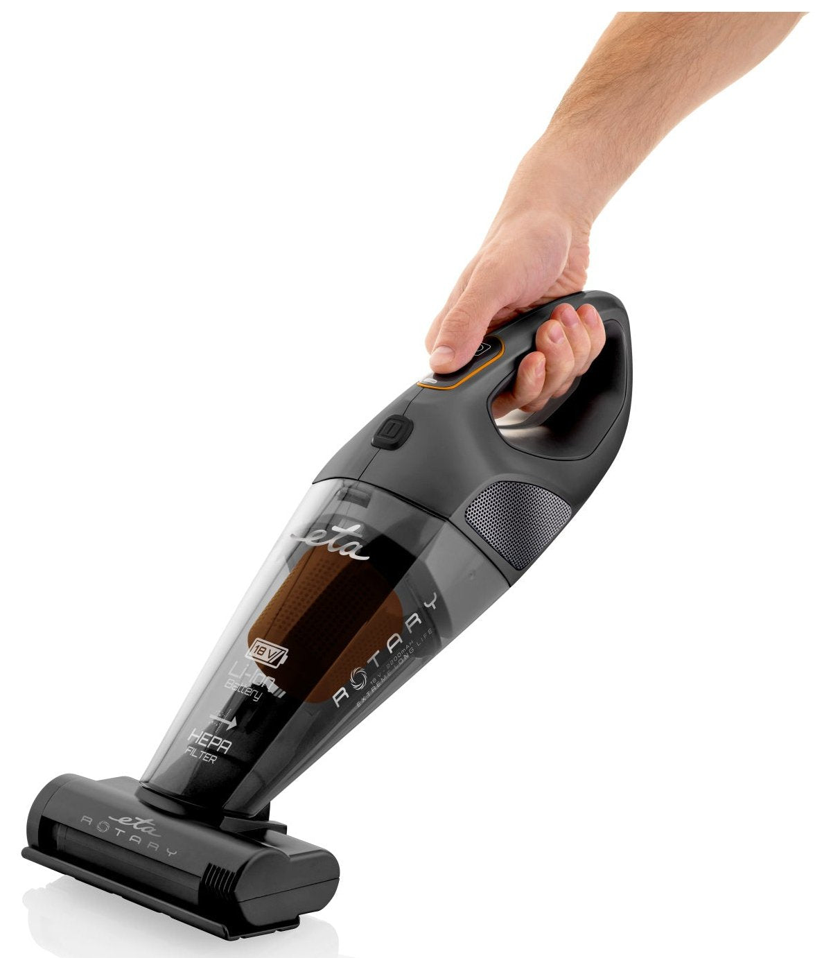 Eta Eta242590000 Aspiradora De Mano Rotativa, Autonomía 30 Min, Gris Blanco