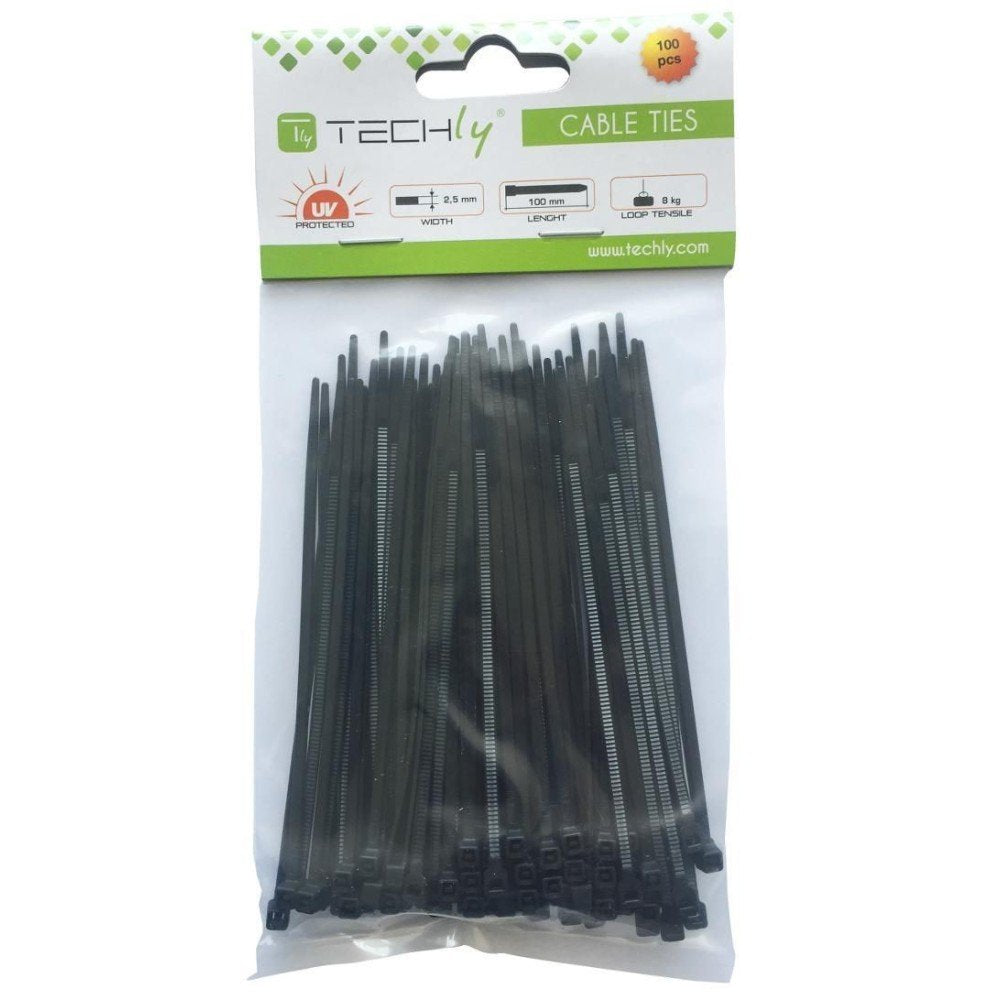 EAN 8057685306370 - Techly 200 x 2.5mm presilla Nylon Negro 100 pieza(s) imagen 2